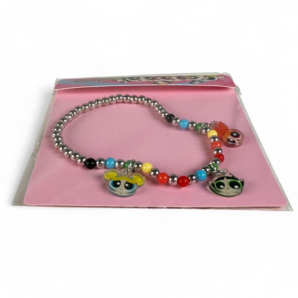 The Powerpuff Girls Beaded Charm Stretch Bracelet Sheglam Exclusive - Picture 3 of 4